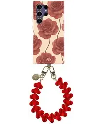 AVY Samsung Galaxy S24 Ultra MagSafe Hoesje met Koord 30CM Hearts & Roses afbeelding