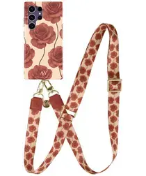 AVY Samsung Galaxy S24 Ultra MagSafe Hoesje met Koord 130CM Botanique Roses afbeelding