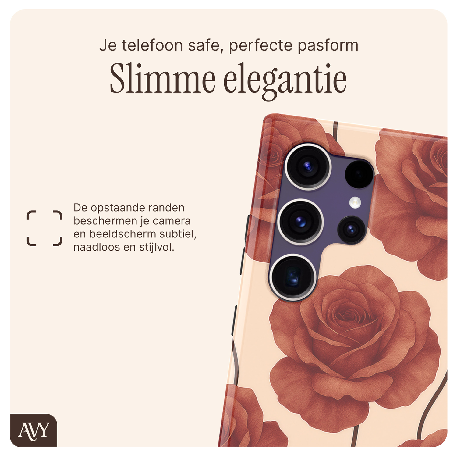AVY Samsung Galaxy S24 Ultra MagSafe Hoesje met Koord 130CM Botanique Roses afbeelding 6