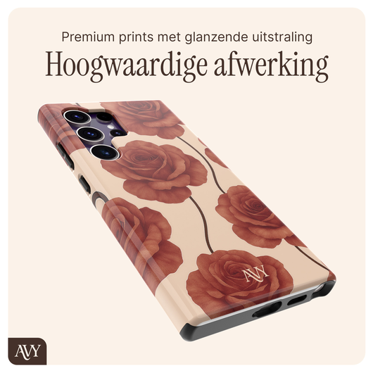AVY Samsung Galaxy S24 Ultra MagSafe Hoesje met Koord 130CM Botanique Roses afbeelding 9