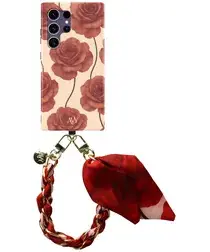 AVY Samsung Galaxy S24 Ultra MagSafe Hoesje met Koord 32CM Botanique Roses afbeelding