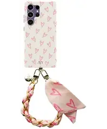 AVY Samsung Galaxy S24 Ultra MagSafe Hoesje met Koord 32CM Cupid Blush afbeelding