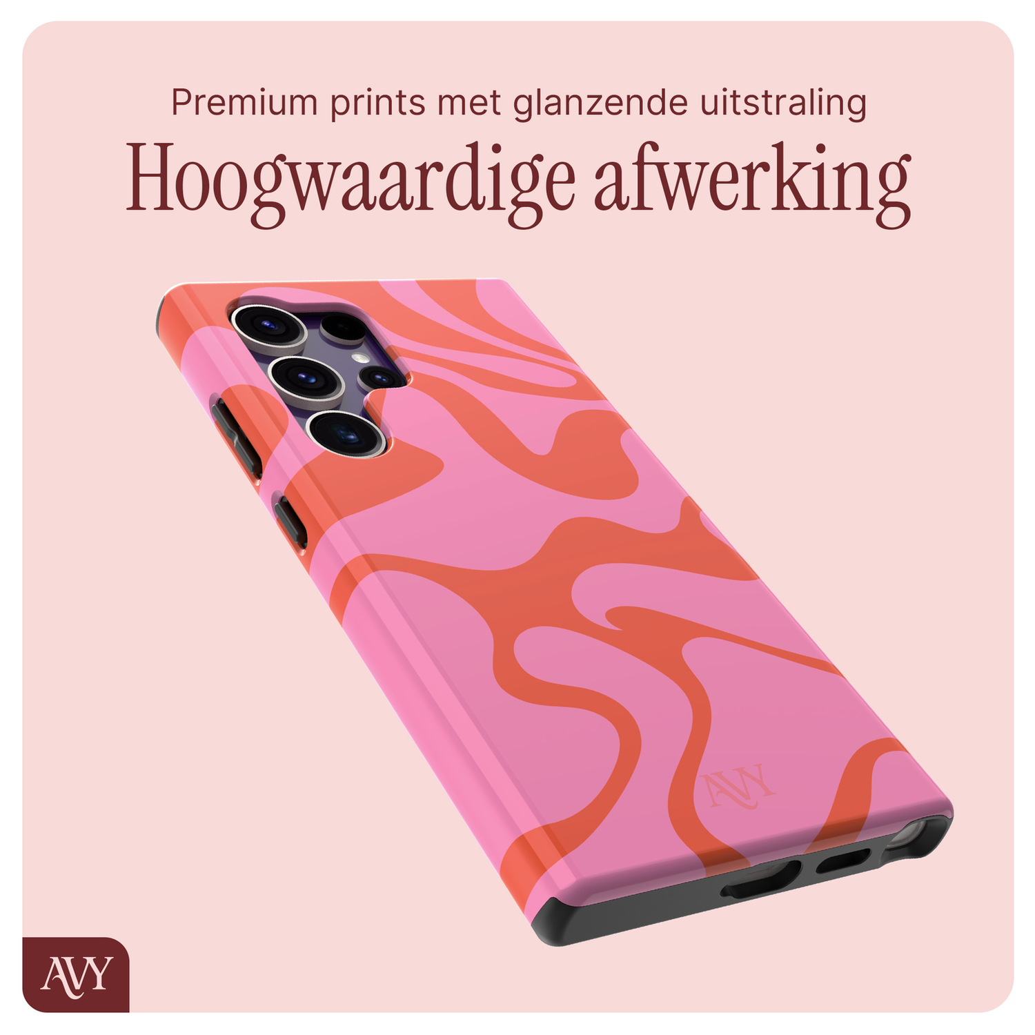 AVY Samsung Galaxy S24 Ultra MagSafe Hoesje met Koord 30CM Rose Hearts afbeelding 7