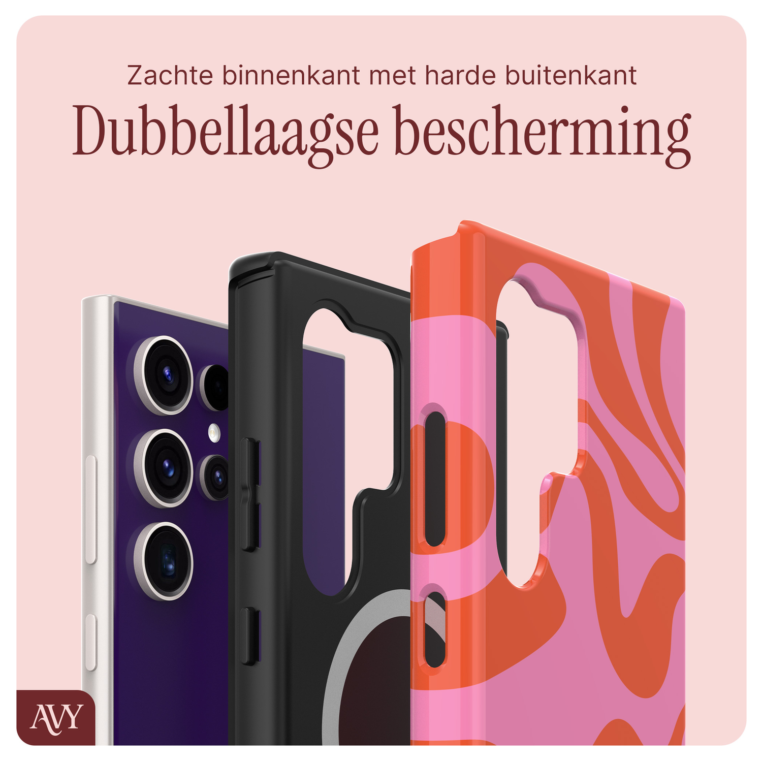 AVY Samsung Galaxy S24 Ultra MagSafe Hoesje met Koord 30CM Rose Hearts afbeelding 9