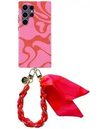 AVY Samsung Galaxy S24 Ultra MagSafe Hoesje met Koord 32CM Rosé Twist afbeelding