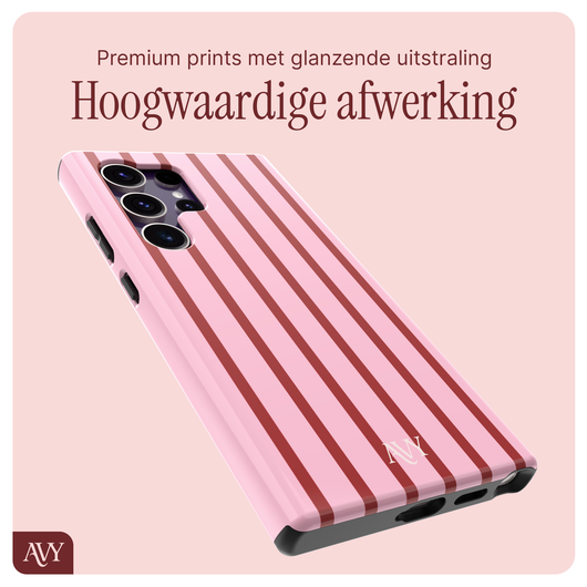 AVY Samsung Galaxy S24 Ultra MagSafe Hoesje met Koord 30CM Linea Hearts afbeelding 9