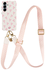 AVY Samsung Galaxy S25 MagSafe Hoesje met Koord 130CM Cupid Blush afbeelding 1
