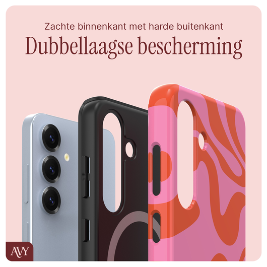 AVY Samsung Galaxy S25 MagSafe Hoesje met Koord 30CM Rose Hearts afbeelding 9