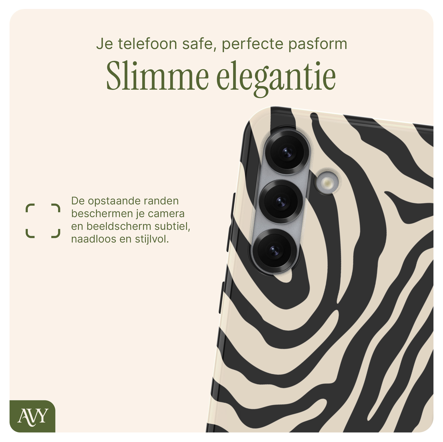 AVY Samsung Galaxy S25 Plus MagSafe Hoesje met Koord 30CM Zebra Hearts afbeelding 6