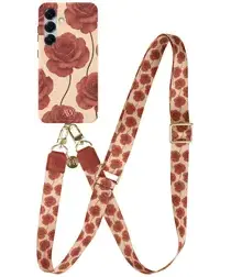 AVY Samsung Galaxy S25 Plus MagSafe Hoesje met Koord 130CM Botanique Roses afbeelding