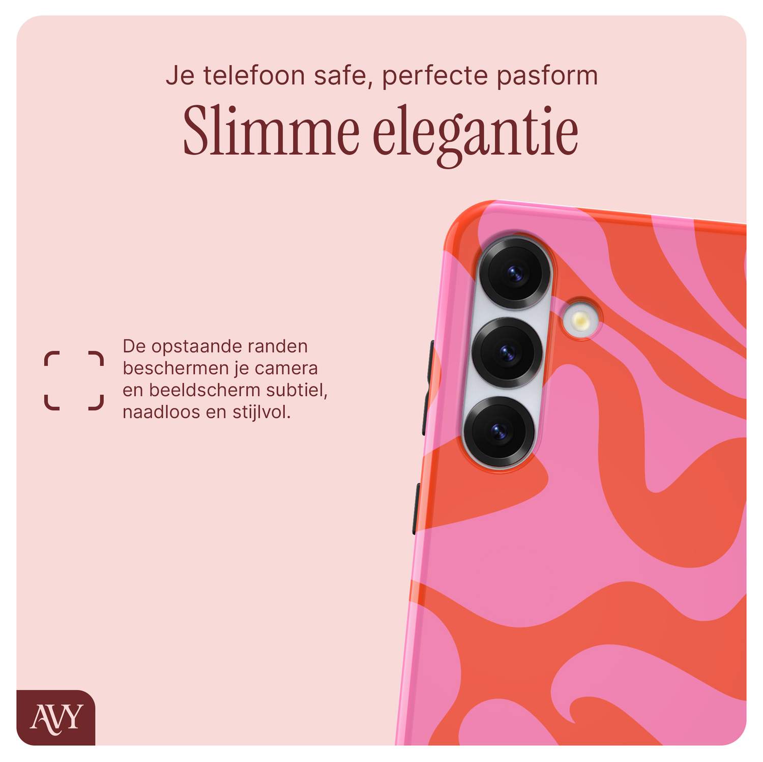 AVY Samsung Galaxy S25 Plus MagSafe Hoesje met Koord 130CM Rosé Twist afbeelding 6