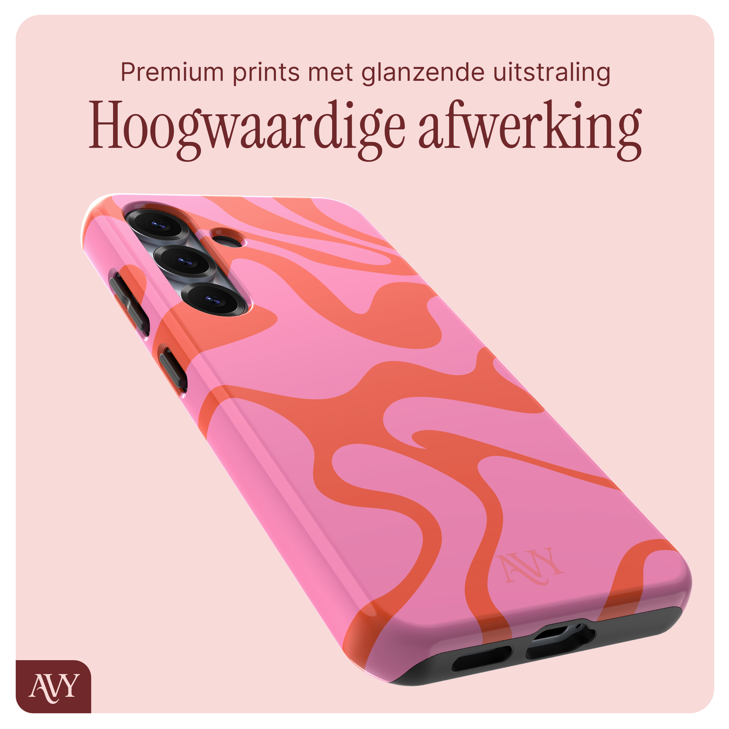 AVY Samsung Galaxy S25 Plus MagSafe Hoesje met Koord 130CM Rosé Twist afbeelding 7