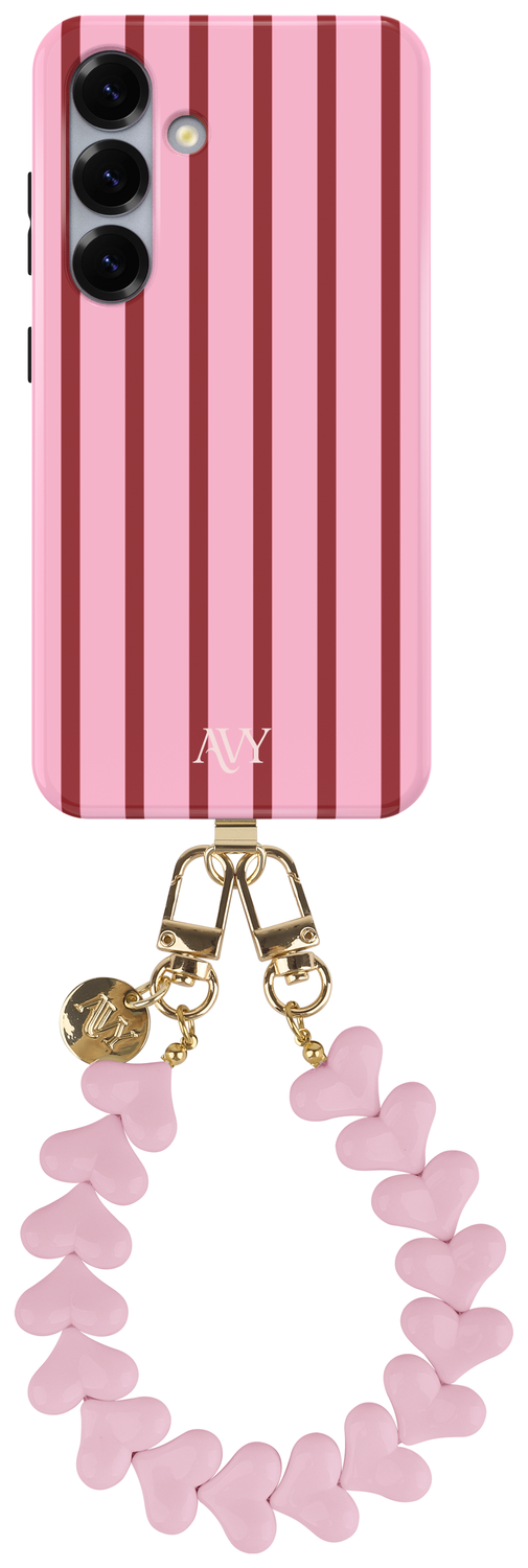 AVY Samsung Galaxy S25 Plus MagSafe Hoesje met Koord 30CM Linea Hearts afbeelding 1