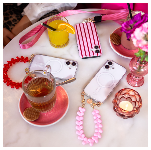 AVY Samsung Galaxy S25 Plus MagSafe Hoesje met Koord 30CM Linea Hearts afbeelding 5