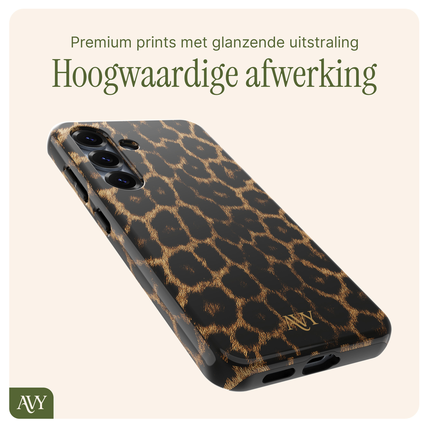 AVY Samsung Galaxy S24 Plus MagSafe Hoesje met Koord 30CM Panther Hearts afbeelding 6
