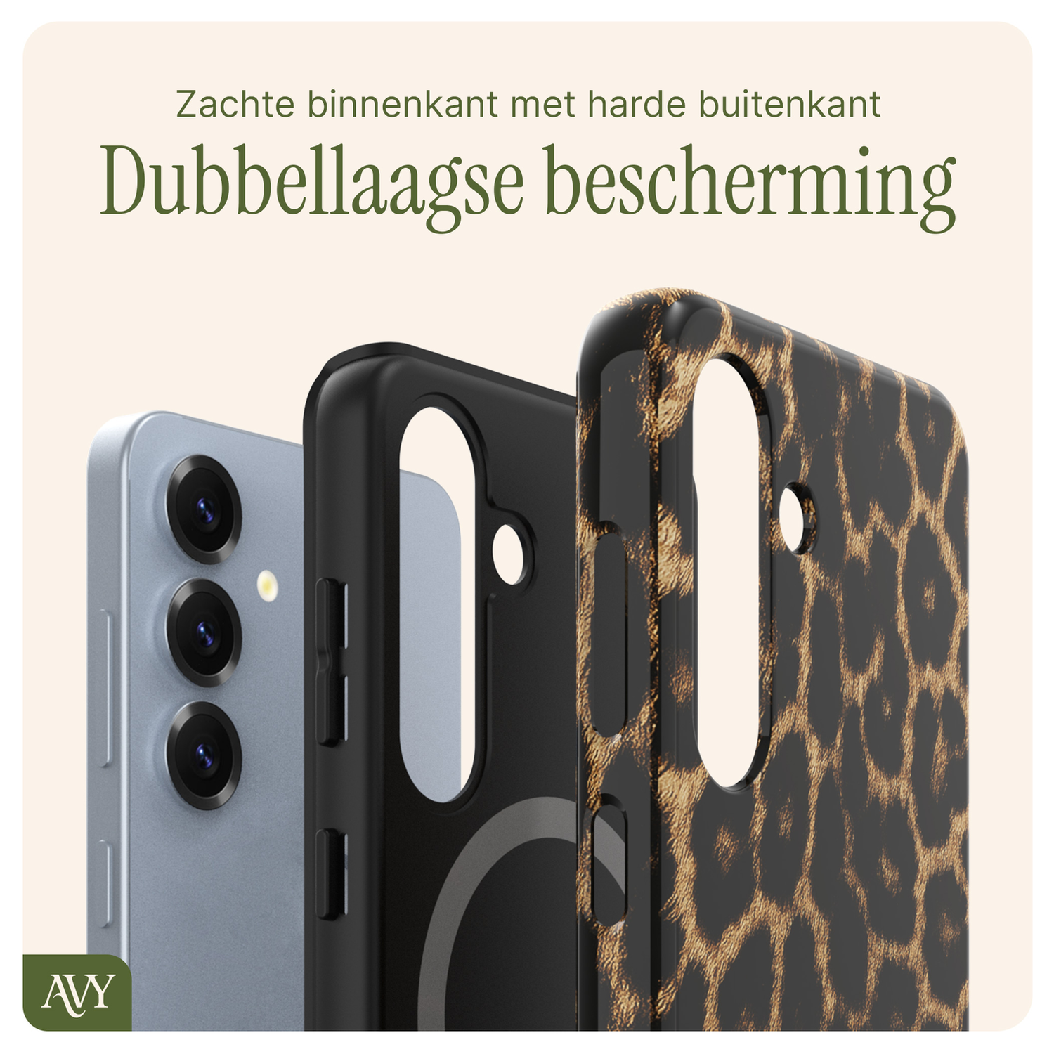AVY Samsung Galaxy S24 Plus MagSafe Hoesje met Koord 32CM Panthera Chic afbeelding 6