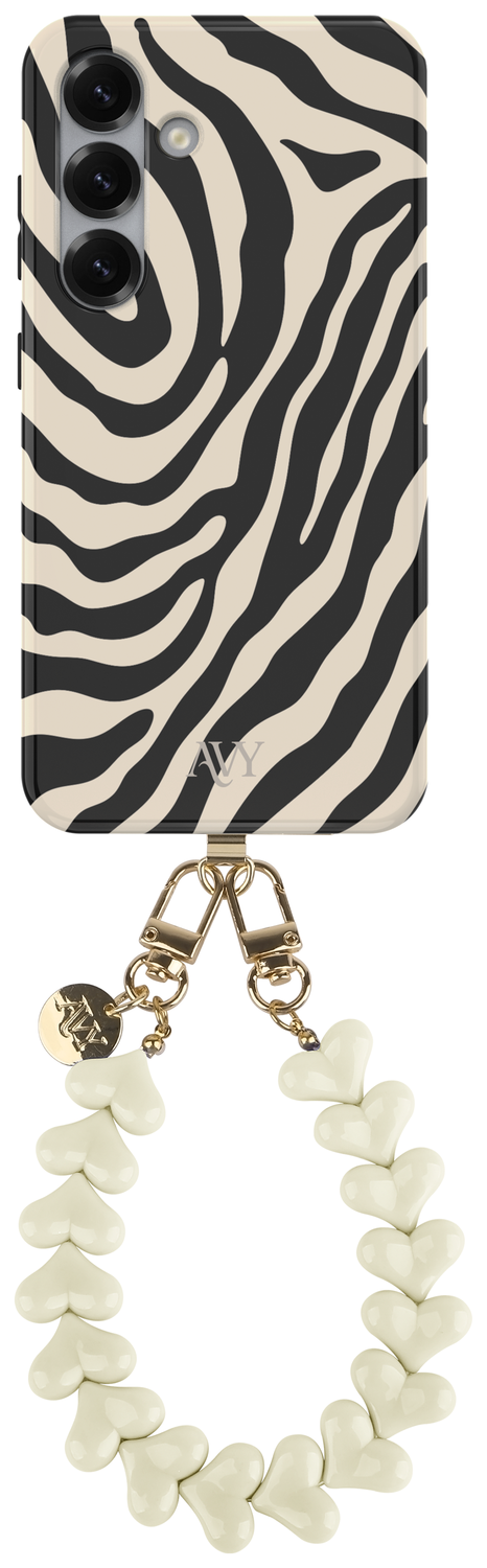 AVY Samsung Galaxy S24 Plus MagSafe Hoesje met Koord 30CM Safari Hearts afbeelding 1