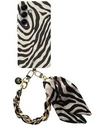 AVY Samsung Galaxy S24 Plus MagSafe Hoesje met Koord 32CM Serengeti Zebra afbeelding