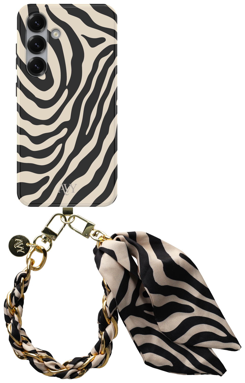 AVY Samsung Galaxy S24 Plus MagSafe Hoesje met Koord 32CM Serengeti Zebra afbeelding 1