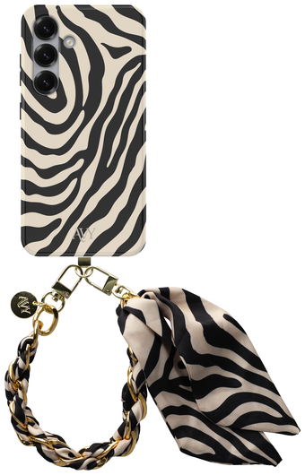 AVY Samsung Galaxy S24 Plus MagSafe Hoesje met Koord 32CM Serengeti Zebra afbeelding 1