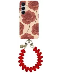 AVY Samsung Galaxy S24 Plus MagSafe Hoesje met Koord 30CM Hearts & Roses afbeelding