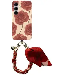 AVY Samsung Galaxy S24 Plus MagSafe Hoesje met Koord 32CM Botanique Roses afbeelding