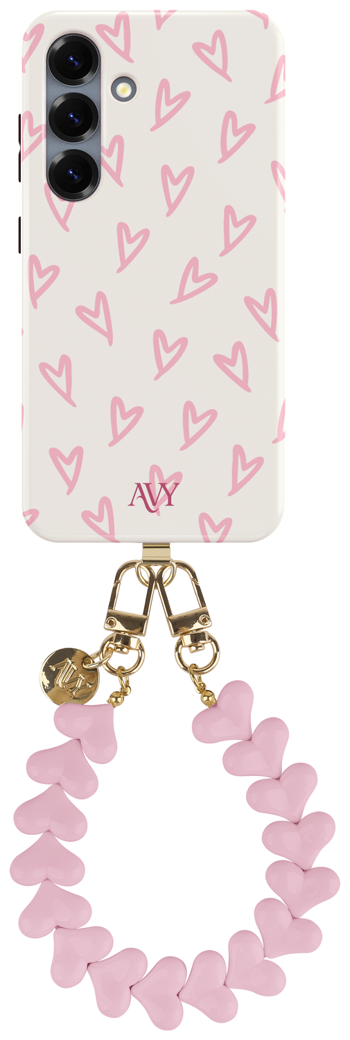 AVY Samsung Galaxy S24 Plus MagSafe Hoesje met Koord 30CM Cupid Hearts afbeelding 1