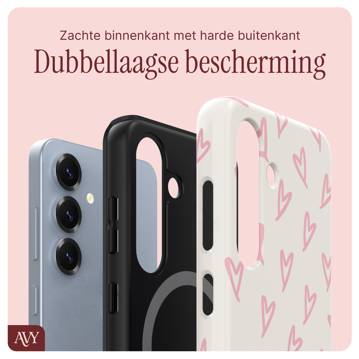 AVY Samsung Galaxy S24 Plus MagSafe Hoesje met Koord 30CM Lovely Hearts afbeelding 8