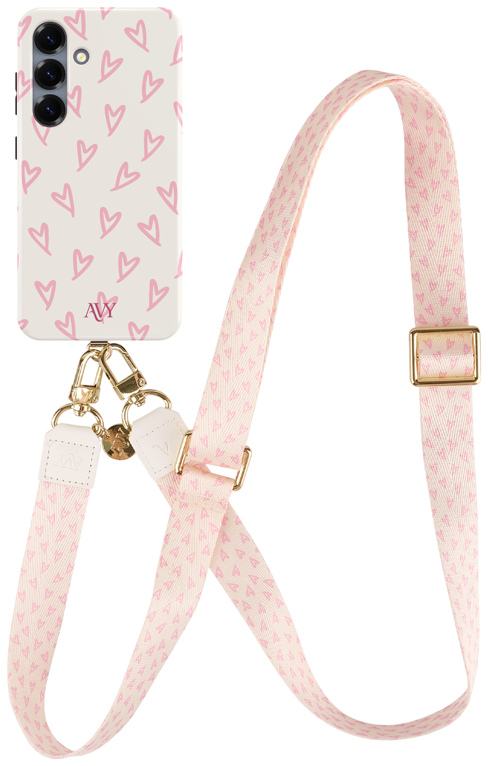 AVY Samsung Galaxy S24 Plus MagSafe Hoesje met Koord 130CM Cupid Blush afbeelding 1