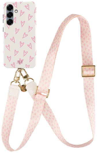 AVY Samsung Galaxy S24 Plus MagSafe Hoesje met Koord 130CM Cupid Blush afbeelding 1