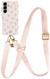AVY Samsung Galaxy S24 Plus MagSafe Hoesje met Koord 130CM Cupid Blush