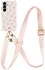 AVY Samsung Galaxy S24 Plus MagSafe Hoesje met Koord 130CM Cupid Blush