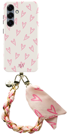AVY Samsung Galaxy S24 Plus MagSafe Hoesje met Koord 32CM Cupid Blush