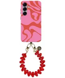 AVY Samsung Galaxy S24 Plus MagSafe Hoesje met Koord 30CM Rose Hearts afbeelding