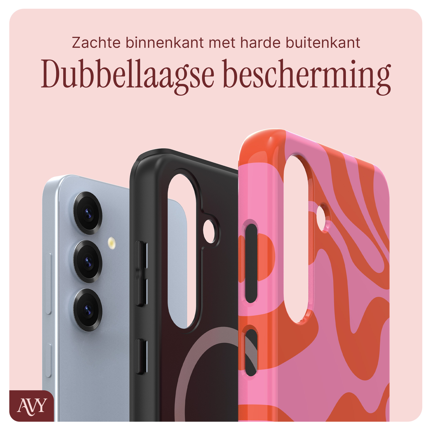 AVY Samsung Galaxy S24 Plus MagSafe Hoesje met Koord 30CM Rose Hearts afbeelding 9