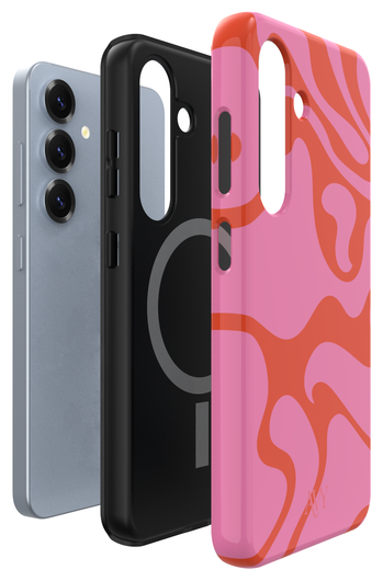 AVY Samsung Galaxy S24 Plus MagSafe Hoesje met Koord 130CM Rosé Twist afbeelding 15