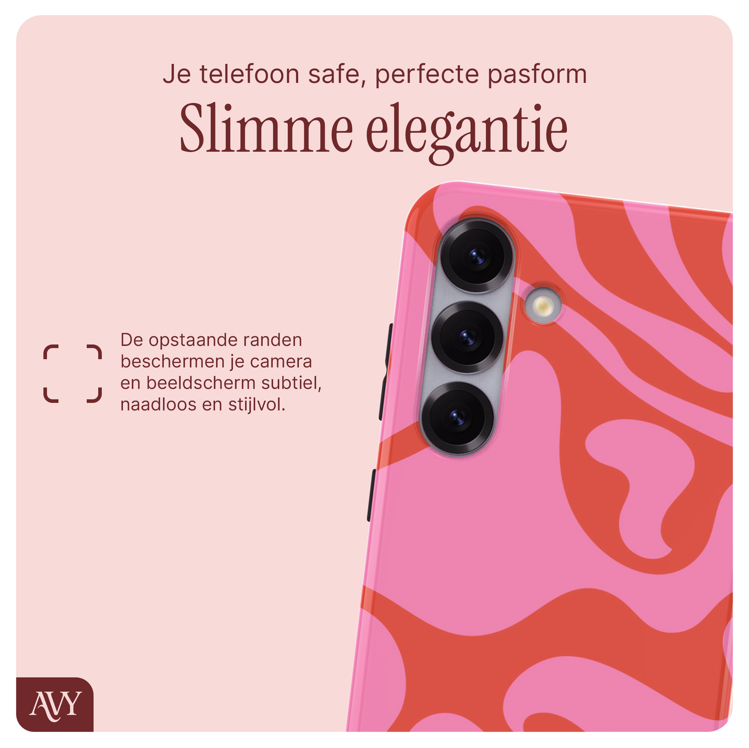 AVY Samsung Galaxy S24 Plus MagSafe Hoesje met Koord 32CM Rosé Twist afbeelding 5