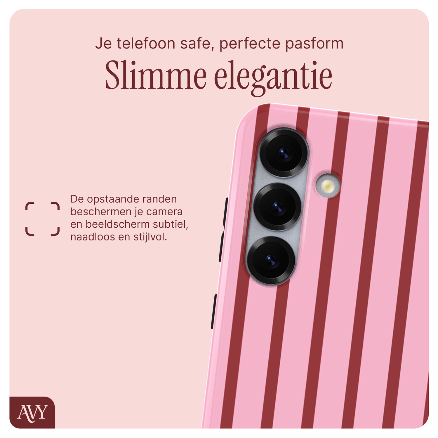 AVY Samsung Galaxy S24 Plus MagSafe Hoesje met Koord 30CM Linea Hearts afbeelding 5