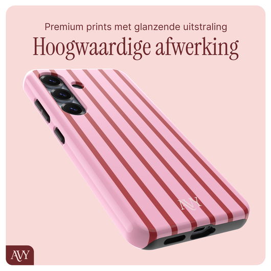 AVY Samsung Galaxy S24 Plus MagSafe Hoesje met Koord 30CM Linea Hearts afbeelding 7
