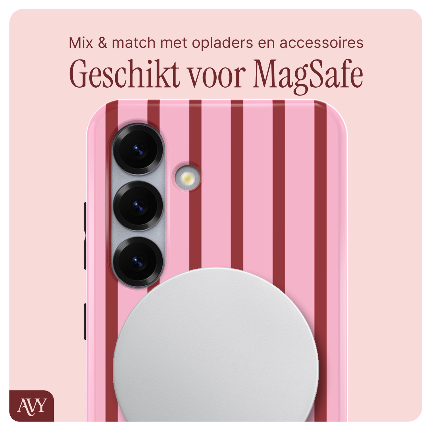 AVY Samsung Galaxy S24 Plus MagSafe Hoesje met Koord 32CM Linea Sol afbeelding 4