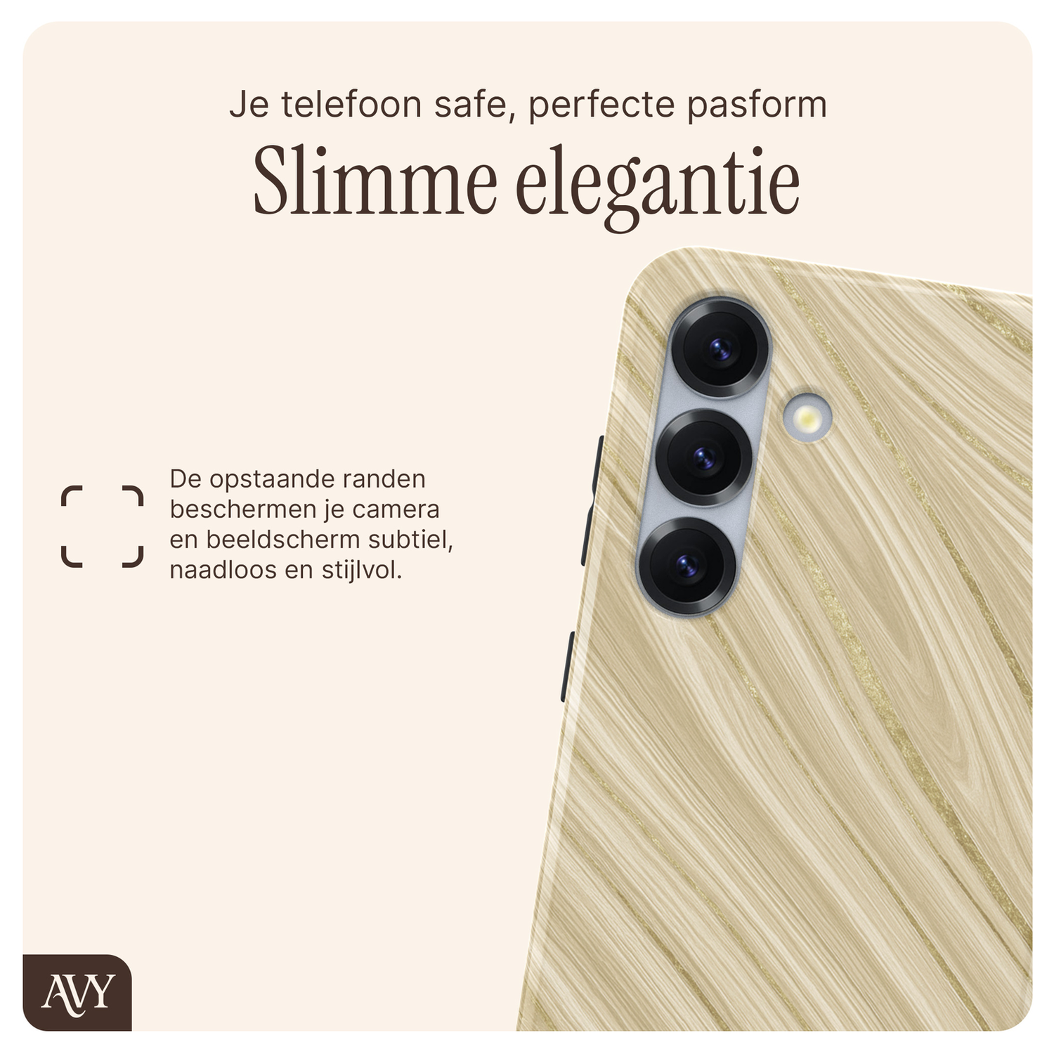 AVY Samsung Galaxy S24 MagSafe Hoesje met Koord 130CM Aurum Gold afbeelding 6