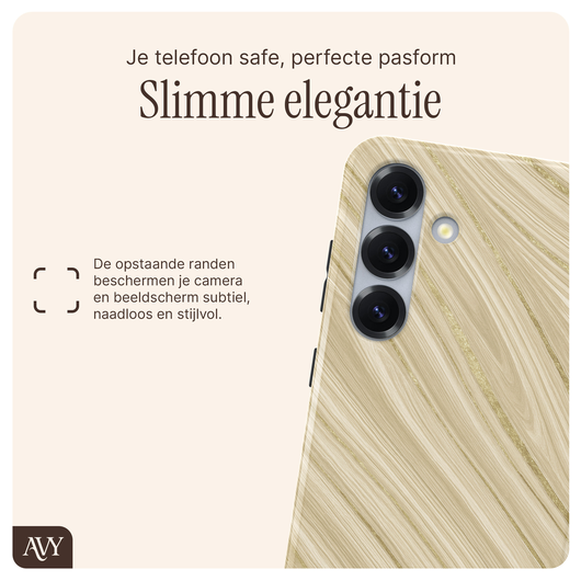 AVY Samsung Galaxy S24 MagSafe Hoesje met Koord 130CM Aurum Gold afbeelding 6