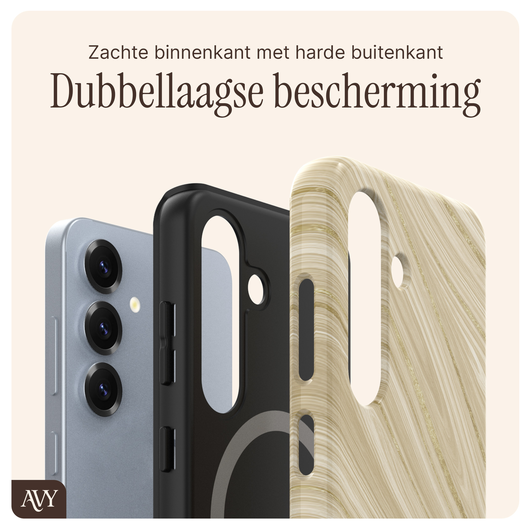 AVY Samsung Galaxy S24 MagSafe Hoesje met Koord 130CM Aurum Gold afbeelding 7