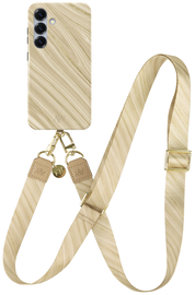 AVY Samsung Galaxy S24 MagSafe Hoesje met Koord 130CM Aurum Gold