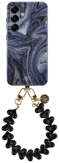 AVY Samsung Galaxy S24 MagSafe Hoesje met Koord 30CM Marmer Hearts afbeelding 1