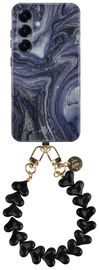 AVY Samsung Galaxy S24 MagSafe Hoesje met Koord 30CM Marmer Hearts