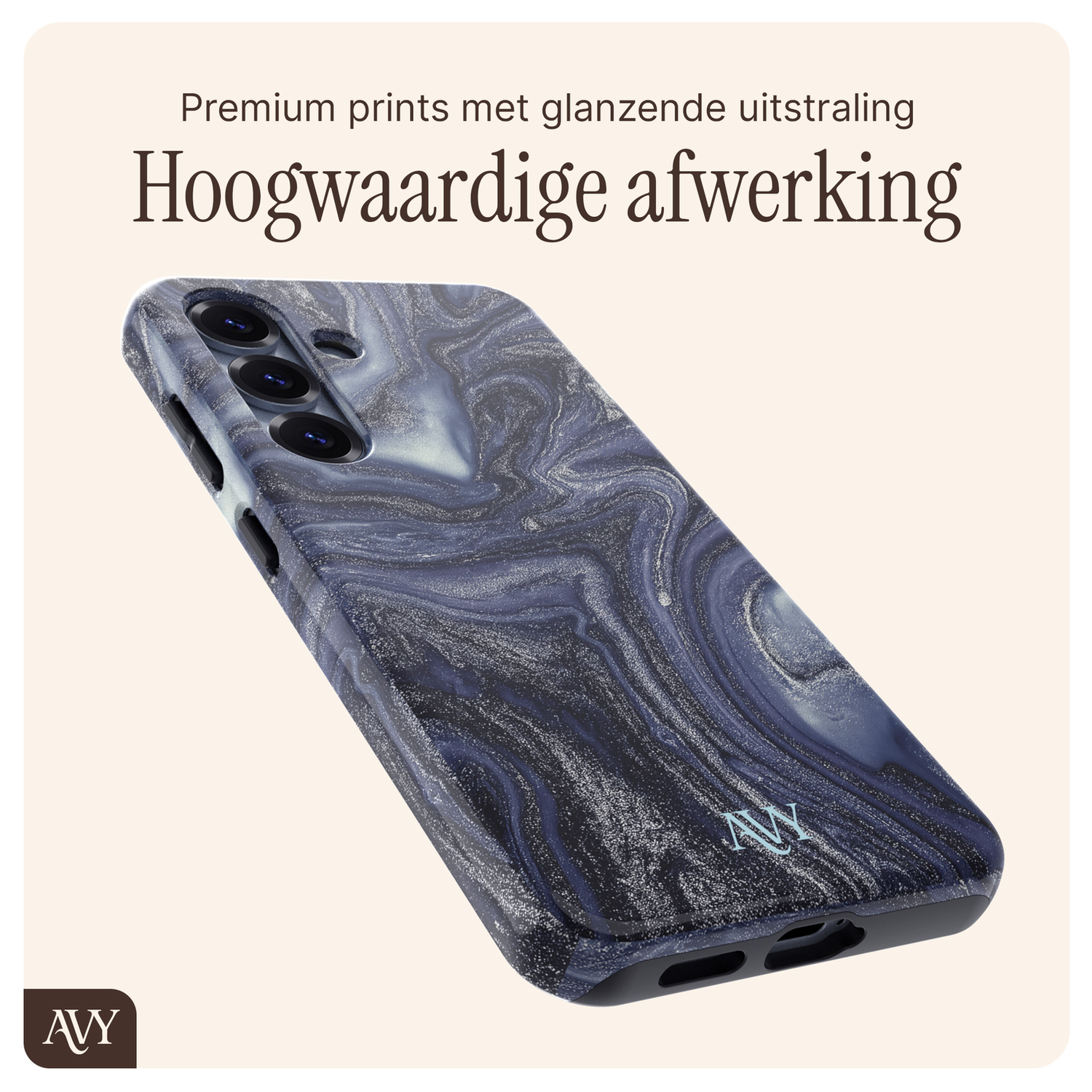 AVY Samsung Galaxy S24 MagSafe Hoesje met Koord 130CM Obscura Blue afbeelding 9