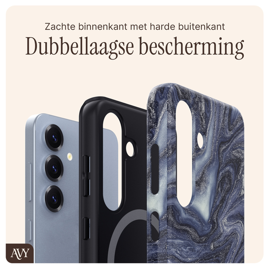 AVY Samsung Galaxy S24 MagSafe Hoesje met Koord 130CM Obscura Blue afbeelding 7