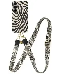 AVY Samsung Galaxy S24 MagSafe Hoesje met Koord 130CM Serengeti Zebra afbeelding