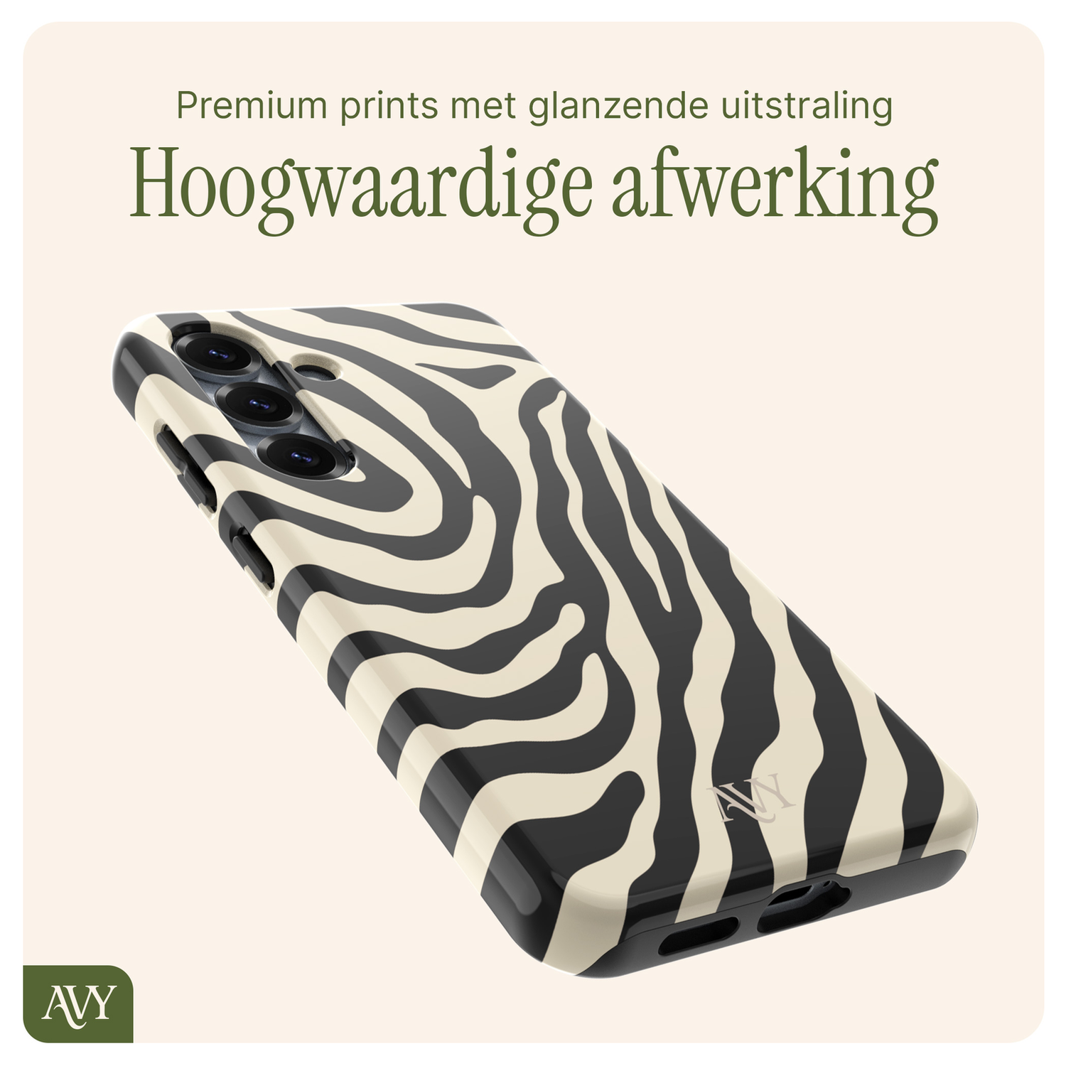 AVY Samsung Galaxy S24 MagSafe Hoesje met Koord 130CM Serengeti Zebra afbeelding 9